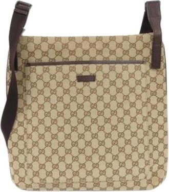 Gucci Pre-owned GG Canvas Shoulder Bag - Dames - Vintage Schoudertas - Beige - ONE Size - Vintage