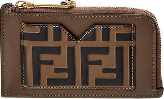 Fendi Fendi Ff Diamonds Leather Card Holder