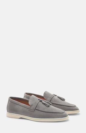 Scarosso Leandro Loafers in Grey - Suede at Nordstrom, Size 42.5