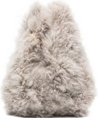 Simonetta Ravizza shearling shoulder bag - Grey