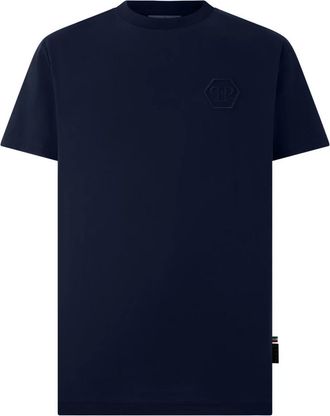 Philipp Plein Camiseta Cuello Redondo Ss Hexagon - Tops - Hombre - Azul - 3XL
