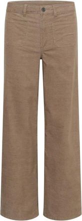 Kaffe Broek - Dames - Broeken - Beige - Maat: 3XL