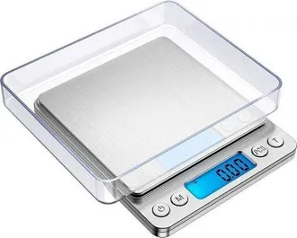 OEM Balanza Electr&oacute;nica De Precisi&oacute;n, 500 G/0,01 G, Exactitud De 0,01 G, Balanza De Cocina Con Funciones De Tara Y Conteo, Pantalla Lcd Retroiluminada (pl