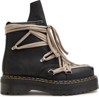 Rick Owens X Dr. Martens Megalace Quad Leather Boots - Black - 42 (IT42 / UK8)