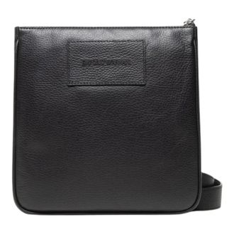 Emporio Armani Crossbody tas - Heren - Tassen - Zwart - Maat: ONE Size Zijde