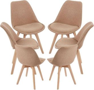 Regalos Miguel Regalos Miguel - Packs Sillas Comedor - Pack 6 Sillas Synk Tela - Champán