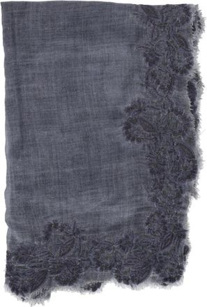 Faliero Sarti Sciarpa Fiorenza 90X180 - Dames - Wintersjaals - Blauw - ONE Size - Accessoires
