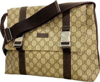 Gucci Brown Pvc Shoulder Bag (Pre-Owned)