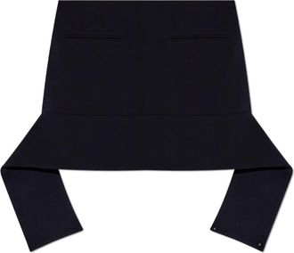 Courr&egrave;ges Reversed Belt Mini Rok - Dames - Korte rokken - Blauw - XS - Polyester - Rokken