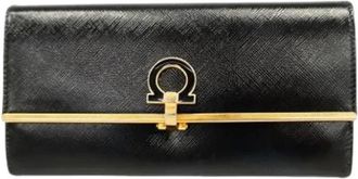Ferragamo Pre-owned Wallets, female, Black, Size: ONE SIZE Pre-owned Long Wallet (bi-fold)