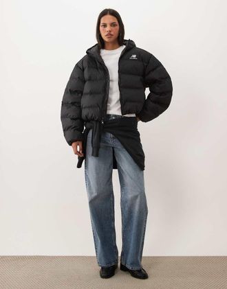 New Balance giacca puffer Boston nera-Nero