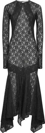 The Attico Lace Midi Dress - Dames - Casual kleedjes - Zwart - M - Kleedjes