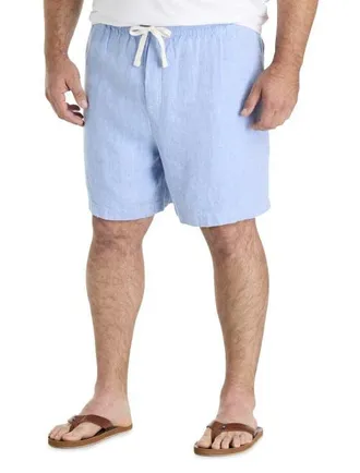Vineyard Vines Big & Tall Surfside Pull-On Linen Shorts in Club Blue at Nordstrom, Size 4X Big
