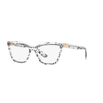 Dolce & Gabbana Glasses, female, Multicolor, Size: 55 MM Transparent Graffiti Eyewear Frames
