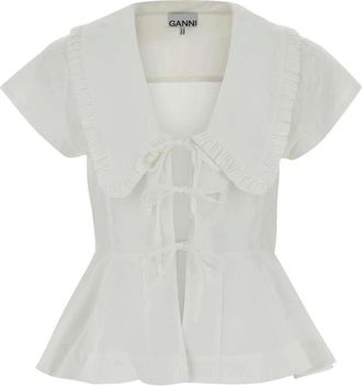 Ganni Mujer, Blusas y Camisas, Blanco, Talla: XS