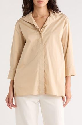 Elie Tahari Three-Quarter Sleeve Top in Soft Tan at Nordstrom Rack, Size X-Small