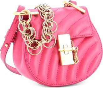 Chlo&eacute; Drew Bijou gewatteerde leren kleine crossbodytas - Roze