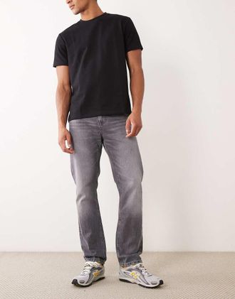 River Island Jeans dritti grigi-Grigio