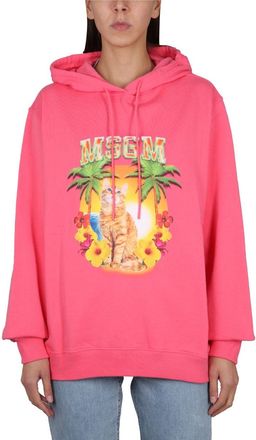 Msgm Sweatshirt With Logo-Donna