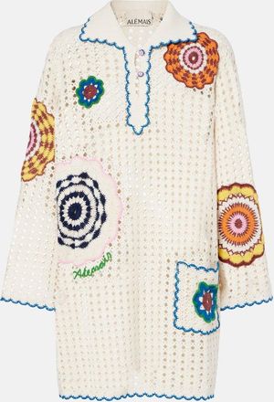 Alemais Al&eacute;mais Elma crochet embroidered cotton kaftan