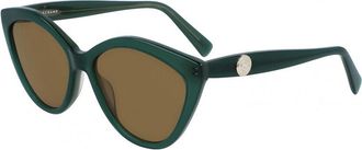 Longchamp Womens LO730S-303 LO730S 56 303 Fashion Sunglasses - Green - One Size