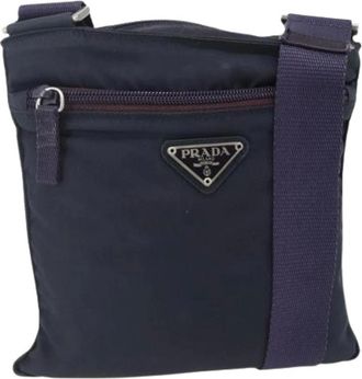 Prada Pre-owned Cross Body Bags, female, Purple, Size: ONE SIZE Pre-owned Cross Body Bag