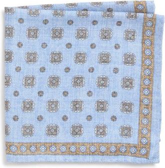 Jack Victor Ronge Silk Pocket Square in Sky Blue at Nordstrom
