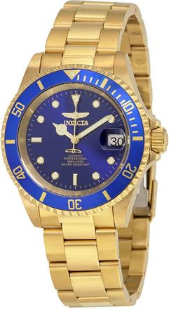 Invicta Pro Diver Automatic Blue Dial Yellow Gold-plated Mens Watch 8930OB