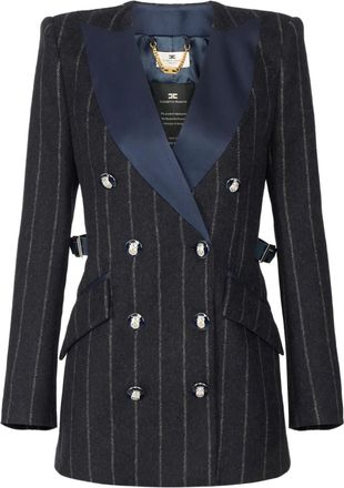 Elisabetta Franchi Blazer gessato - Blu