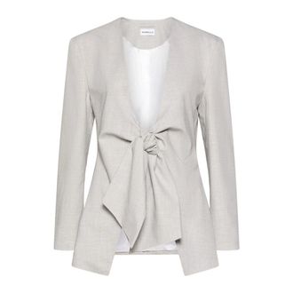 Marella Jassen, Dames, Grijs, S, Leer, Mllfacella Jas
