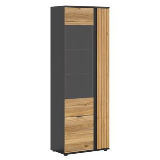 Petits Meubles Vajillero aparador 3 puertas negro tableros de aglomerado laminados