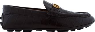Bally Keeper Ebano Croc-Embossed Kerbs Drivers, Brand Size 6 ( US Size 7 )