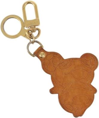 Louis Vuitton Vintage, unisex, Beige, ONE Size, Leer, Pre-owned Leren Sleutelhangers