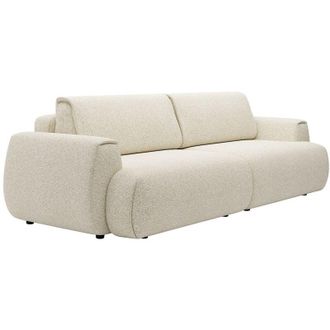 Vente-Unique Vente-unique - Divano letto 4 posti in Tessuto testurizzato Beige - monelia