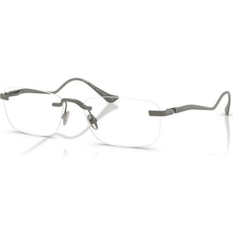 Ferrari 56mm Rectangle optical glasses in Grey at Nordstrom