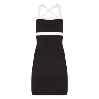 Nina Ricci Kleedjes, Dames, Zwart, XS, Katoen, Mini Gebreide Jurk