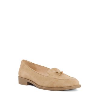 Dune London Womens Ladies Globes - Tassel Trim Loafers - Sand Leather - Size UK 5