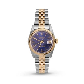 Rolex Pre-owned Rolex Datejust Automatic Blue Dial Ladies Watch 68273 BLSJ