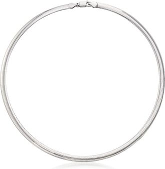 Ross-Simons Italian 6mm Sterling Silver Omega Necklace