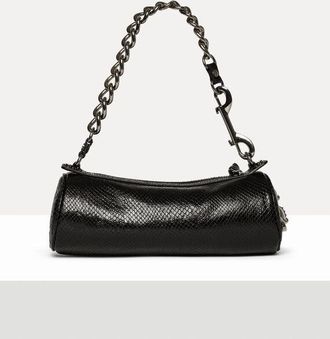 Vivienne Westwood Cindy Cylinder Bag Python-effect Emboss Black