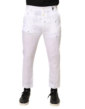 Daniele Alessandrini Daniele Alessandrini Paint Print SkinnyFit Trouser Mens Pants