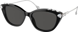 Swarovski SK6010 103887 Womens Sunglasses Black Size 53