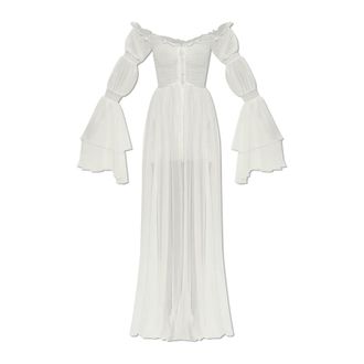 Blumarine Maxi Dresses, female, White, Size: S Silk dress