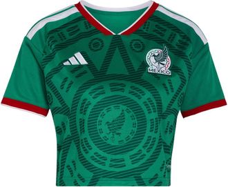 adidas (WMNS) adidas Mexico 26 Home Cropped Jersey Asia Sizing Bold Green KE9975