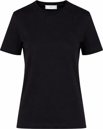 Beatrice .B T-shirt met geborduurd logo - Dames - Tops - Zwart - Maat: M Katoen