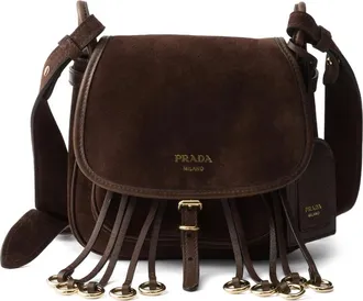 Prada Corsaire Suede Mini Shoulder Bag