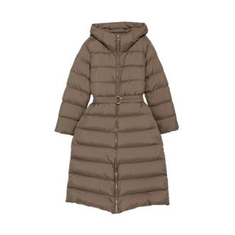 Max Mara Canneti Down Coat - Dames - Mantels - Bruin - Maat: M Leer
