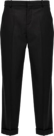 Balmain Straight Leg Tailored Wool Trousers, Brand Size 50 (US Size 34)