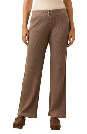 Faherty Apr&egrave;s Organic Cotton Waffle Pants in Wood Smoke at Nordstrom Rack, Size Xx-Large