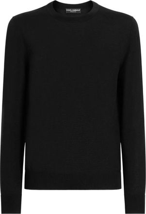 Dolce & Gabbana Zwarte Truien voor Mannen - Heren - Ronde hals truien - Zwart - XL - Truien & Vesten